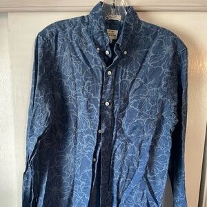 J. Crew Blue Floral Casual Shirt